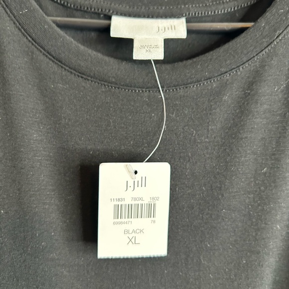 J. Jill Women’s Size XL Long Sleeve Pleated Dress Midi Length Black New 6350 - Picture 4 of 8